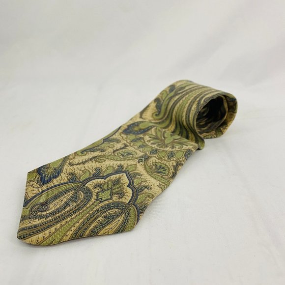Torrani Other - Vintage Torrani Silk Tie Green Blue Tan